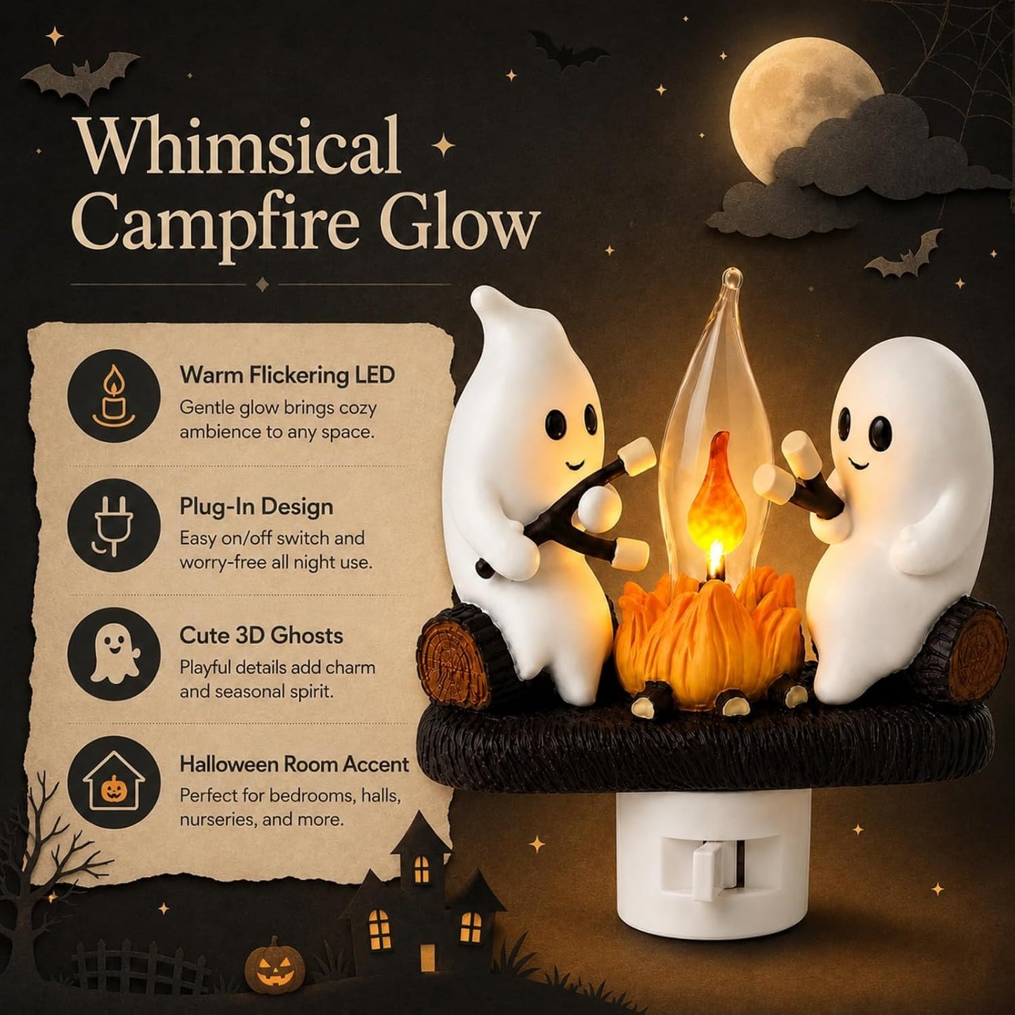 FestLights™ Flickering 3D Night Light